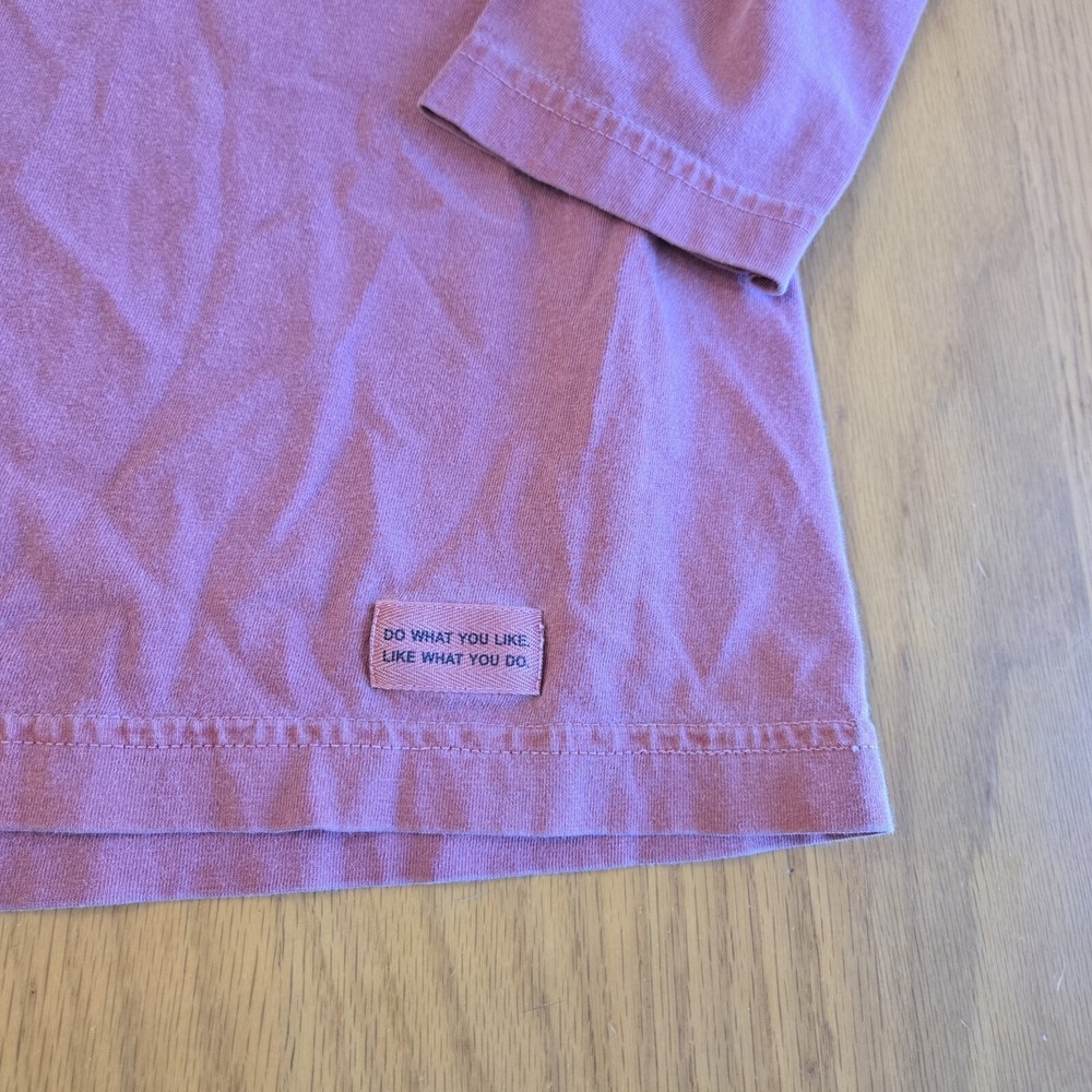 Life Is Good Womens M RED snowflake Long Sleeved Shirt READ - Picture 4 of 8
